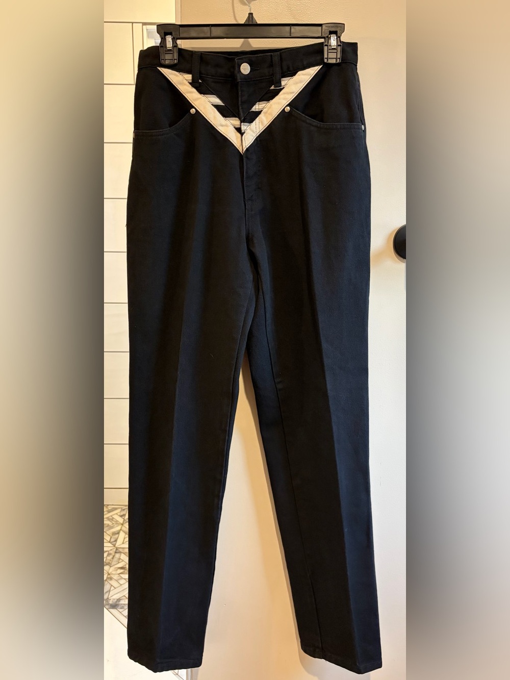 Roper Black and White Design Western Jeans Denim